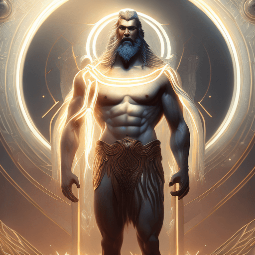 AI generated: portrait of zeus full body, intricate, elegant, glowing lights, highly detailed, digital painting, a...