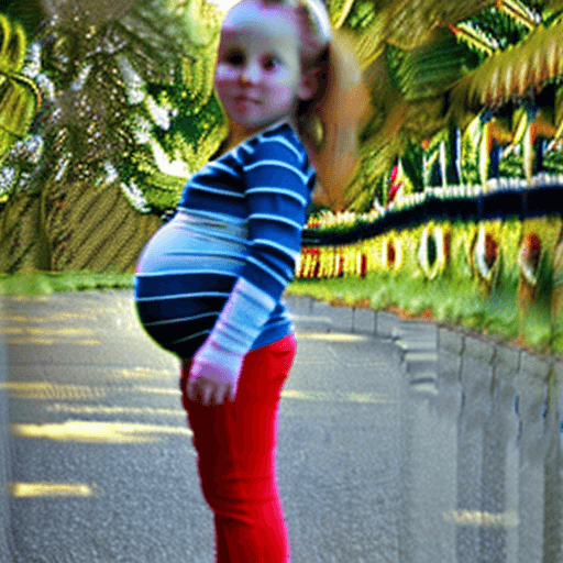 AI generated: pregnant toddler 