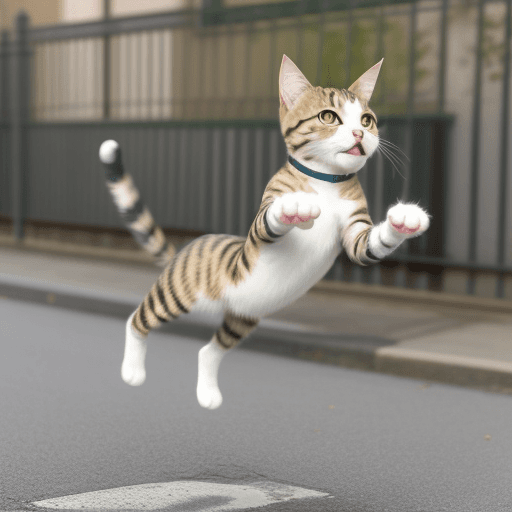 AI generated: jumping cat