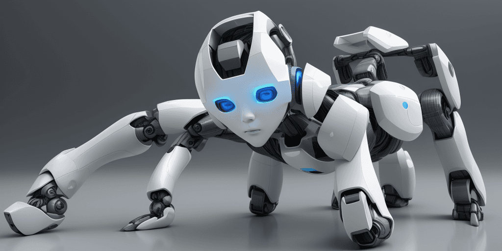 AI generated: 
Please draw an AI artificial intelligence robot in 3D. It's a beautiful world. The world in this pi...