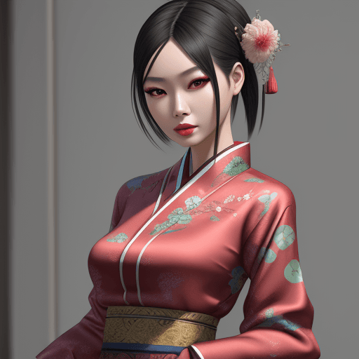 AI generated: Oriental fashion girl, 8k, photo realism, --ar 3:4