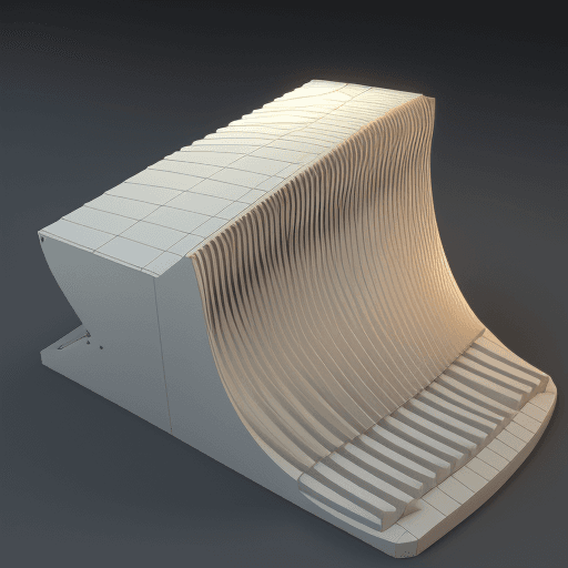 AI generated: 3D representation of long wave sounds