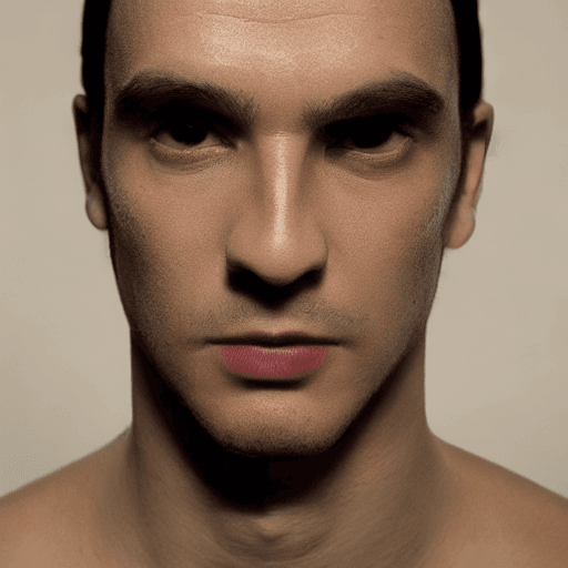 AI generated: um homem de sombra com olhos vermelhos e um chapeu