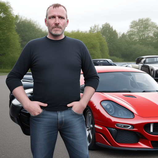AI generated: High resolution photo of a 47 year old English man, father of four boys who likes cars motorbikes an...