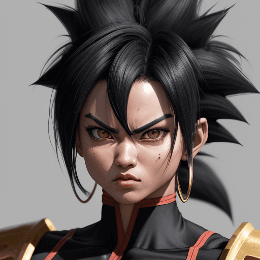 AI generated: a portrait of a single naturally aggressive warrior race who were supposedly striving to be the stro...