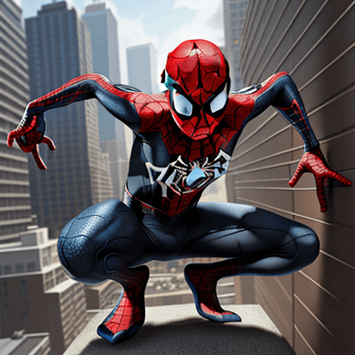 AI generated: spider man, Miles Morales, comics art, render, high detai --ar 9:16
