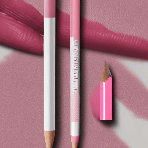 AI generated: A detailed image of a pink lip liner pencil with the brand name 'FENTY BEAUTY' written vertically in...