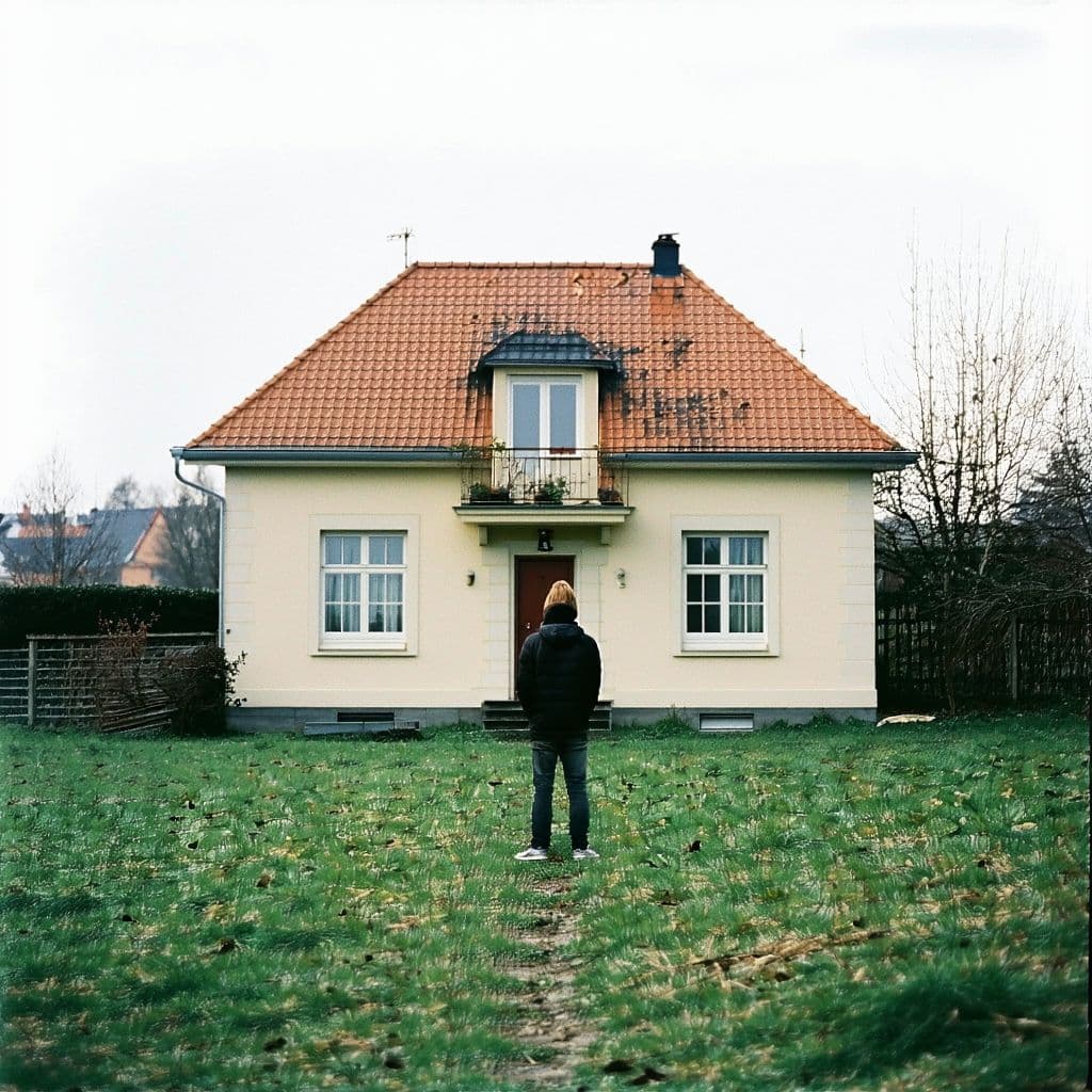 AI generated: House with person in front