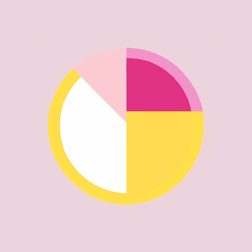 AI generated: Logo name happypie, colors: pink, cherry color, white and yellow. Basic icon pie. Background is FF67...