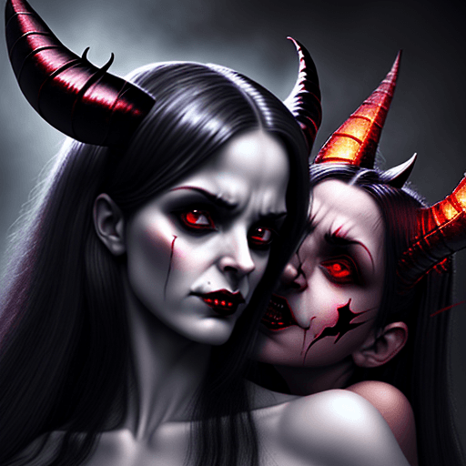 AI generated: satan and succubus, 4k , hight detail
