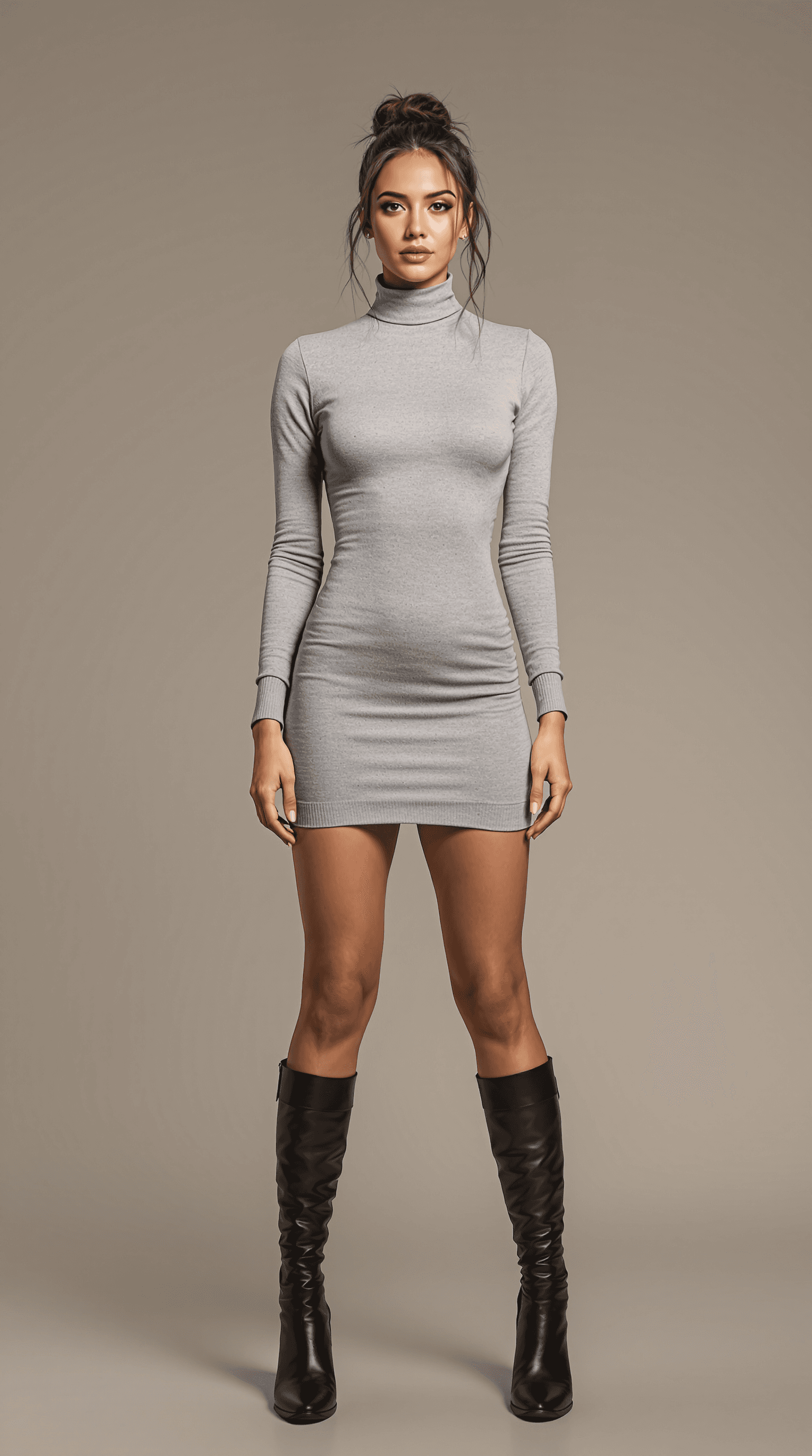 AI generated: A hyper-realistic, ultra-detailed full-body front-view depiction of a tall, well-proportioned Britis...