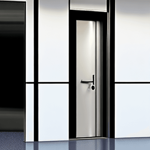 AI generated: lift doors opening on floor 0.