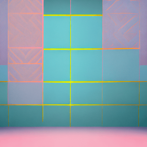 AI generated: a photorealistic pastel pink, pastel blue and pastel yellow photography backdrop, with a geometric p...