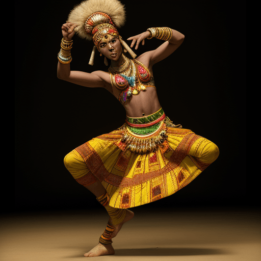 AI generated: African funk dancer, NatGeo photography