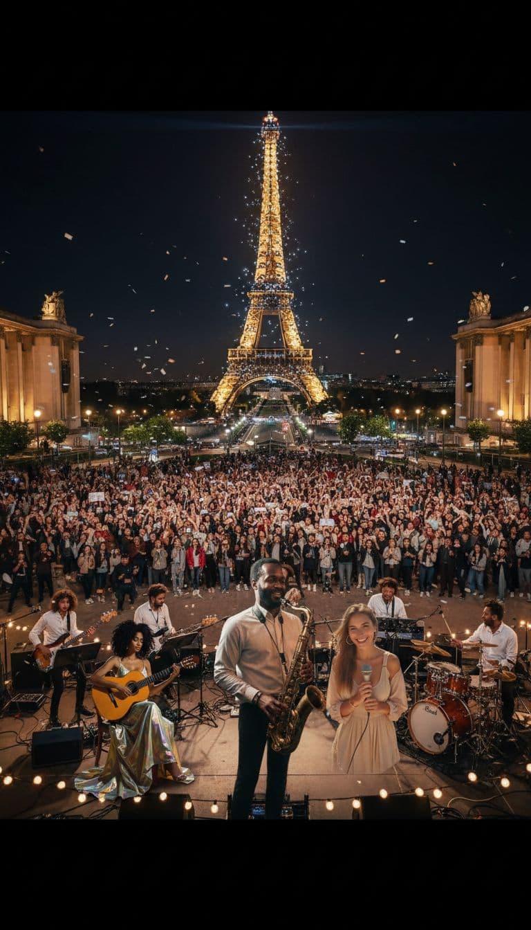 AI generated: Concert à Trocadéro