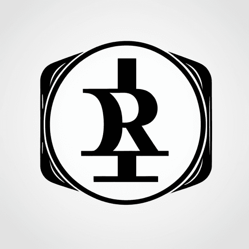 AI generated: Simple Logo design, combine human vector and Letter R, Tokyo atmosphere