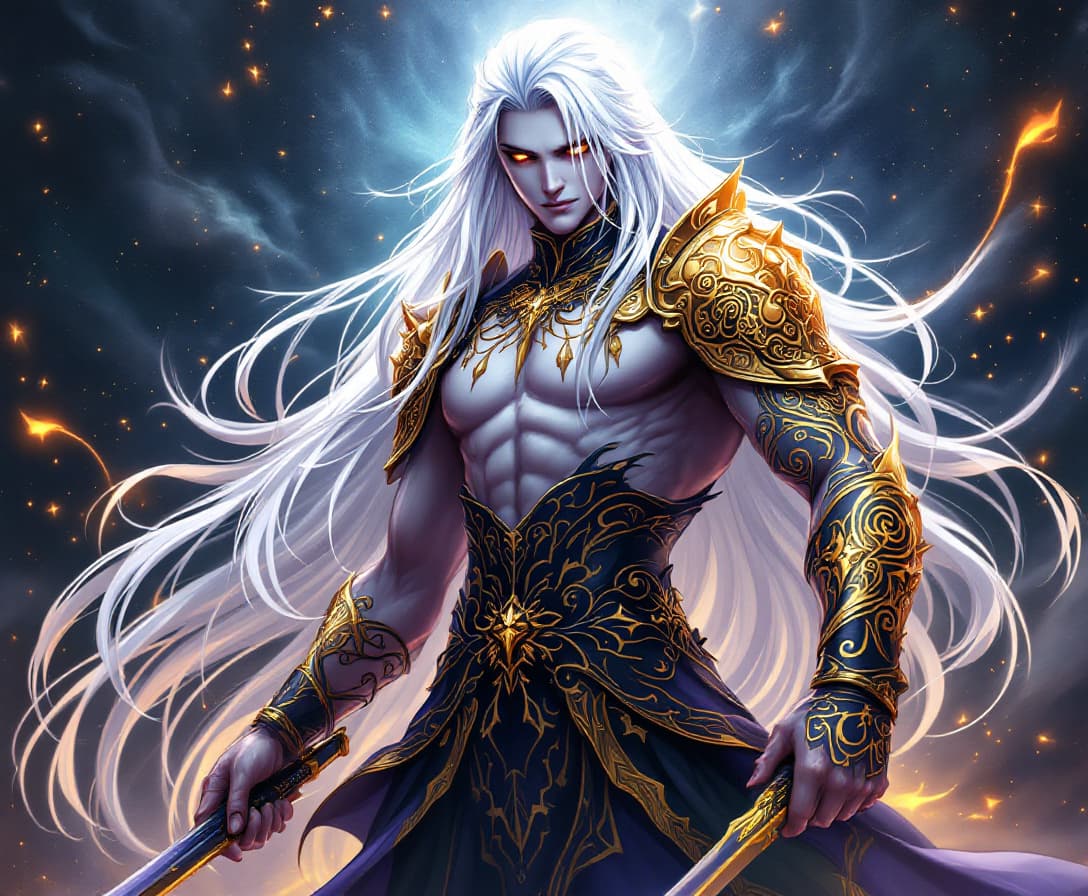AI generated: A young, strikingly beautiful eldritch being, 'The Benibone,' designed in the Castlevania anime art ...