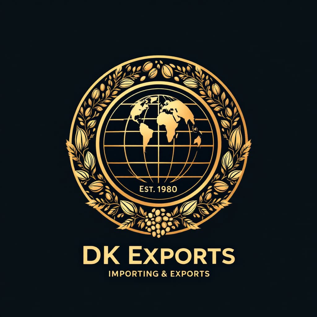 AI generated: Design a premium logo for a company named 'DK Exports,' established in 1980 and specializing in the ...