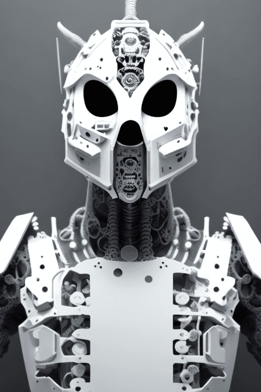 AI generated: full body shot, A detailed monochromatic full body illustration of a character, His face is revealed...