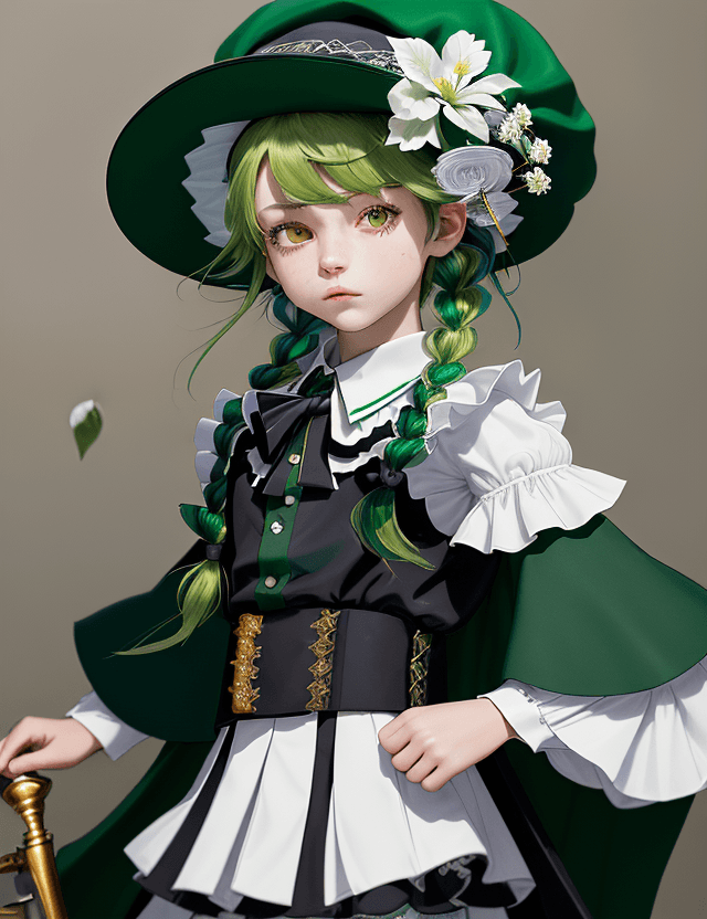 AI generated: masterpiece, best quality,(night:1.6),1boy, male focus, venti (genshin impact), solo, green headwear...