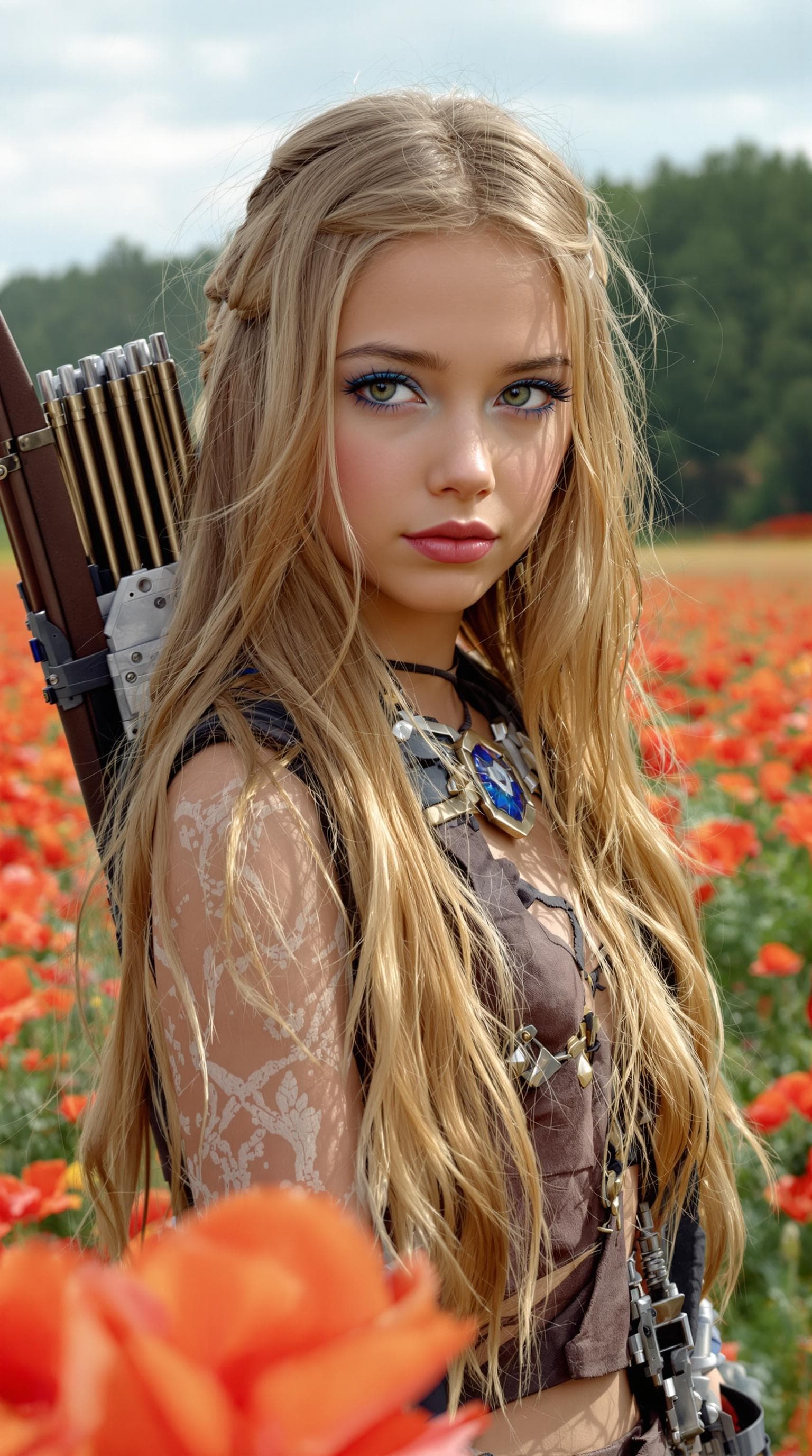 AI generated: a professional photo of a exceptionally beautiful girl in the world, (age 10), (ten year old) of the...