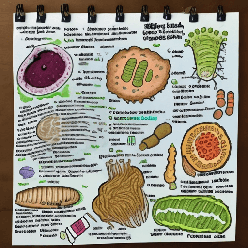 AI generated: a sketchnote of all 4 bacteria (e-coli, staph, listeria, salmonella) responsible for food-poisoning,...