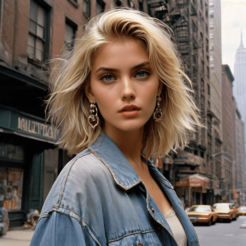 AI generated: In the gritty streets of 1990 Manhattan, a street-style photograph captures the essence of grunge fa...