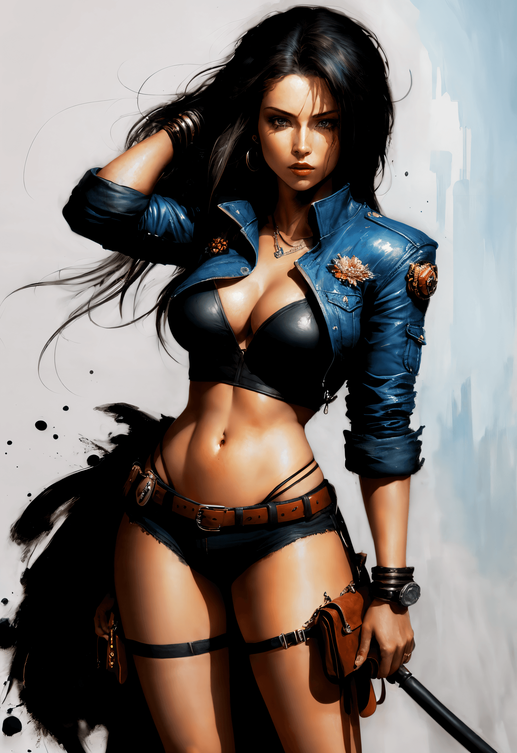 AI generated: style of Simon Bisley , Woman, UHD, HDR, 8K, (Masterpiece:1.5), (best quality:1.5)