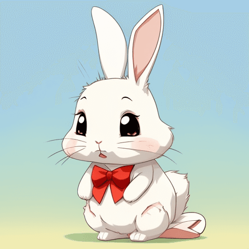 AI generated: cartoon rabbit anime cute