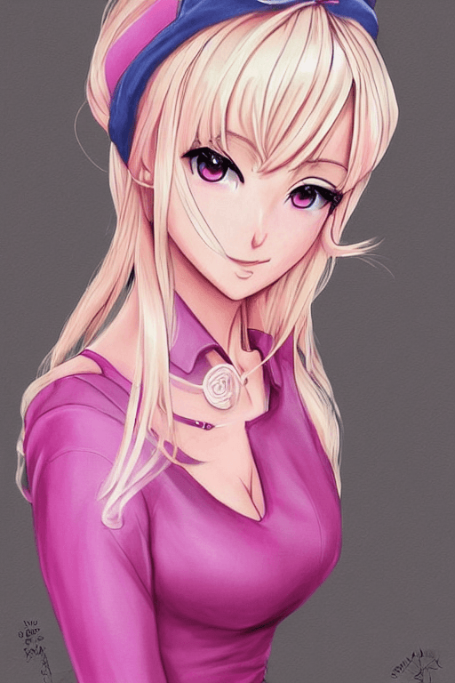 AI generated: ((Young princess_peach)), (anime face),pink dress, blonde hair, female, by Artgerm
