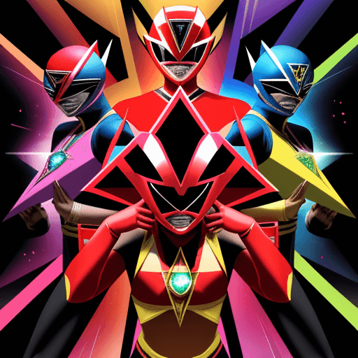 AI generated: illuminati power rangers --v 4