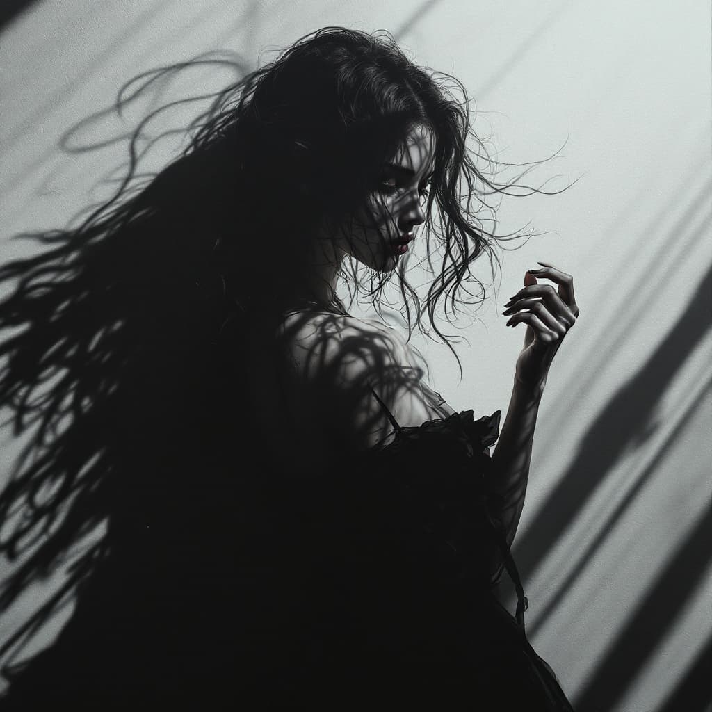 AI generated: Shadow Girl, head to toe, beautiful, HDR Quality