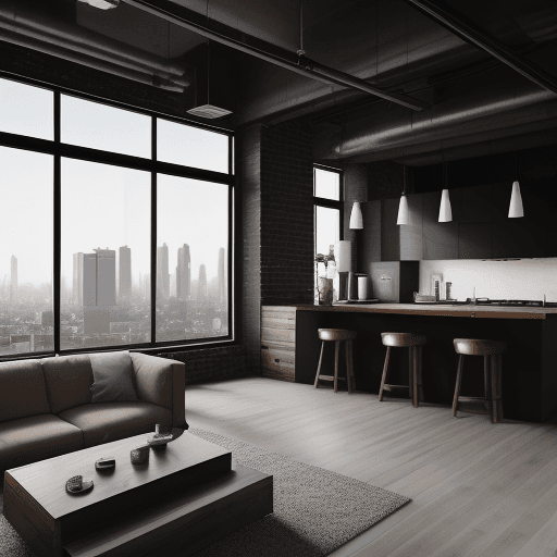 AI generated: high resolution photography interior design, interior design magazine, minimalist design, cosy atmos...