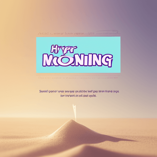 AI generated: Hyper realistic monday motivational image saying good morning in text
