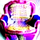 AI generated: Momy sits on a chair