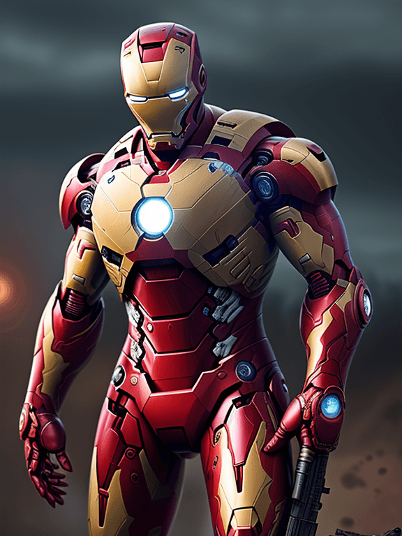 AI generated: Clever Iron Man cheetah wearing camouflage and sniper gear, holding a sniper rifle, anthropomorphic,...