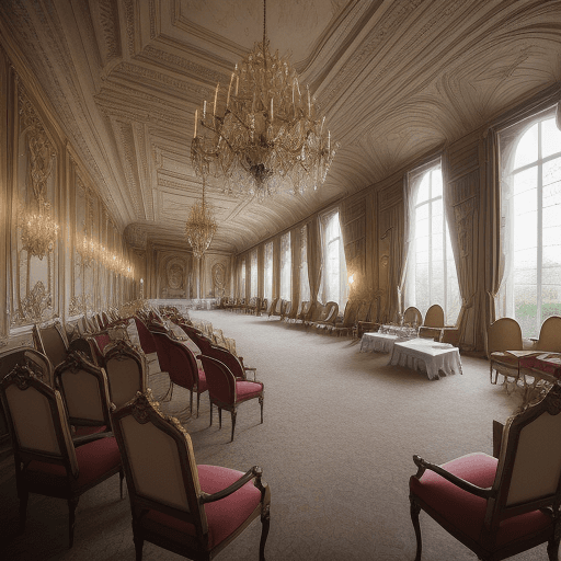 AI generated: High resolution photography. presentation du domaine de saint cloud. france royale