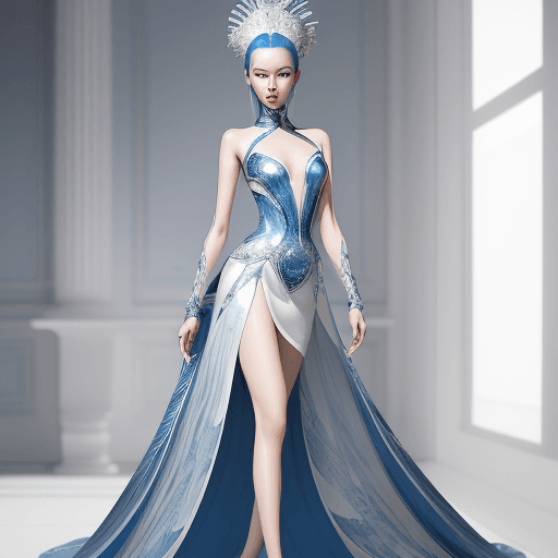 AI generated: create image of woman, style  a detailed image of a young professional fashion model with hair mimic...