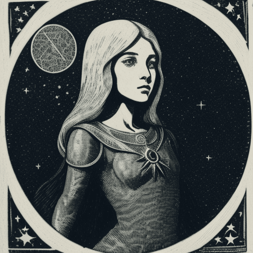 AI generated: A girl hollywood star standing on a hill (make it very hollywood like stars) stars in sky, moon with...