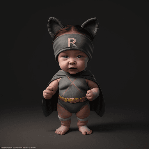 AI generated: Superhero Rogue, adorable baby, render, rembrandt, cgsociety, artstation trending, highly detailed, ...