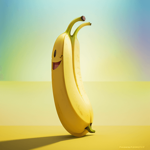 AI generated: A happy cartoon banana, Pixar Style, perfect composition, 8k artistic photography, photorealistic co...