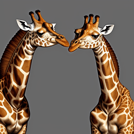 AI generated: UN DOCTEUR LEZARD AUSCULTE UNE GIRAFFE MUSCLE