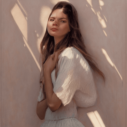 AI generated: portrait of a young woman, intricate artwork by Joaquin Sorolla, soft natural light, 85mm, sunshine ...