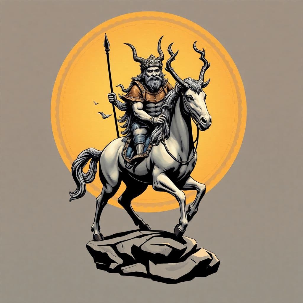 AI generated: centaur 
