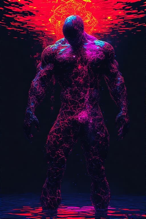 AI generated: retro classic horror dark vintage sci-fi : : 2D dark matte illustration : : FRACTIONS OF A GHOST :: ...