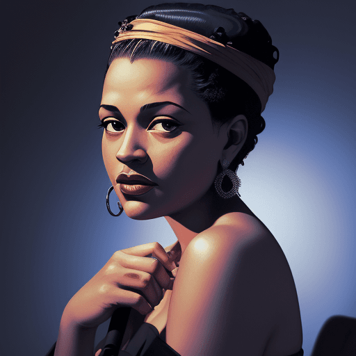 AI generated: A stunning portrait of Billie Holiday. in 8k resolution