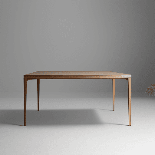 AI generated: USM Haller Table shot in a professional photo studio, Fujifilm GFX 100S, GF 80mm f/1.7 lens, table's...