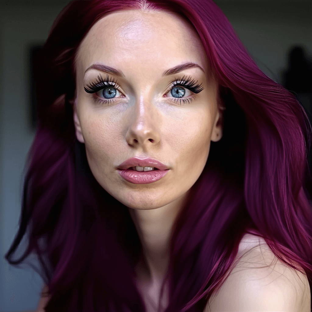 AI generated: A Hyper Realistic image,A stunning Russian female model with light blue eyes, framed by long, dark e...