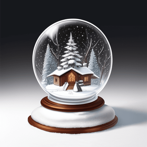 AI generated: detailed drawing snow globes