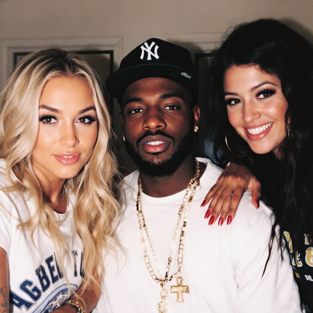 AI generated: 1999 Rapper and his girlfriends